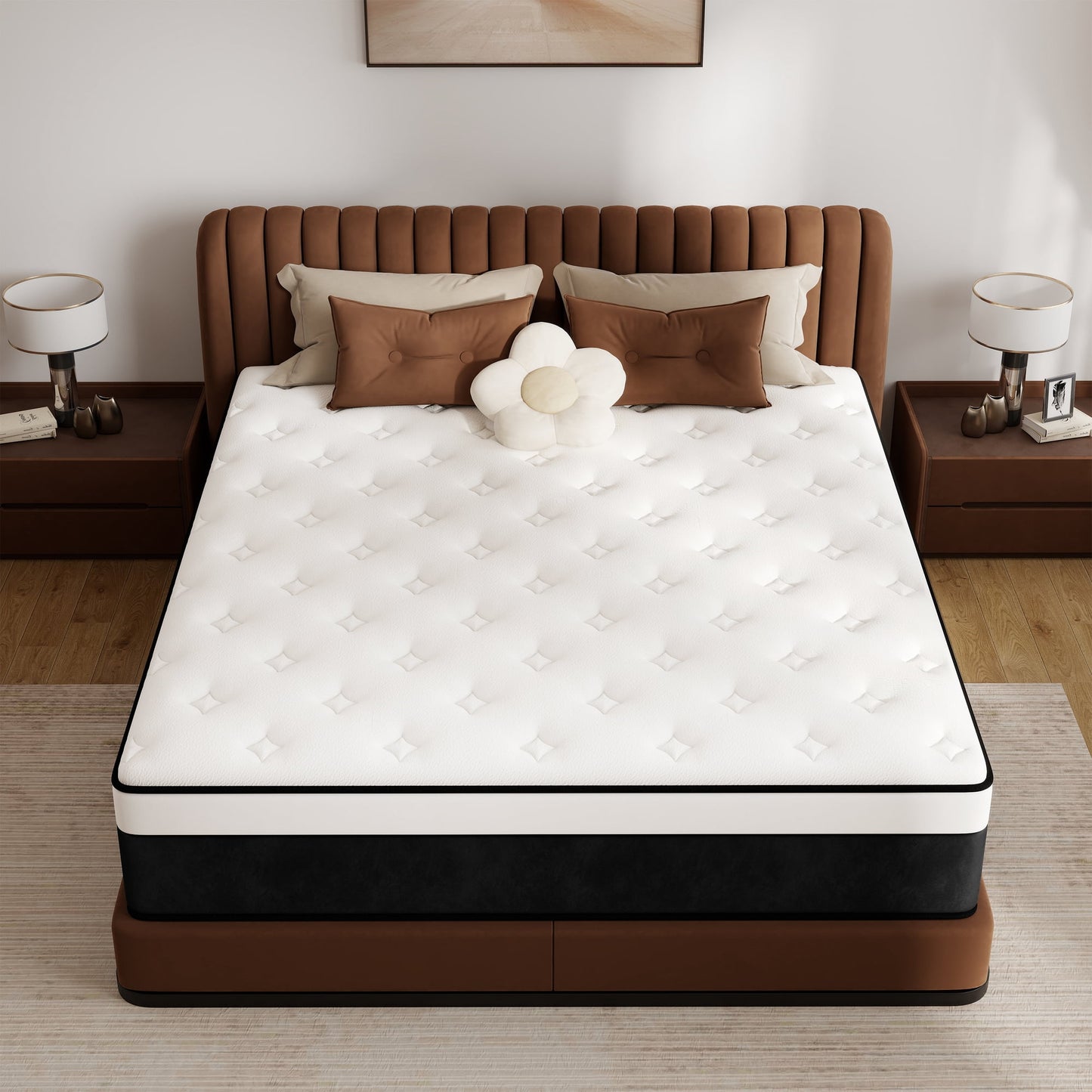 Mokiiya 8/10/12/14 INCH TWIN FULL QUEEN KING MATTRESS MEDIUM COMFORT TWIN SIZE FOR ADULT HYBRID MATTRESS IN A BOX