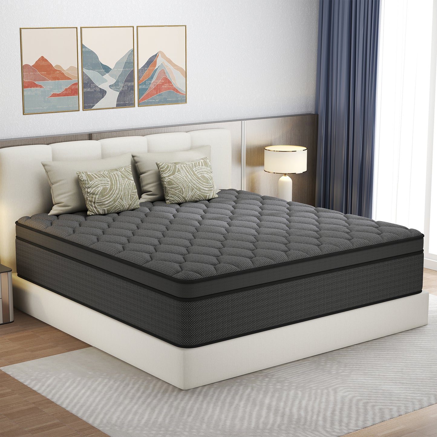 Yilicy 12/14 INCH TWIN FULL QUEEN KING ADULT MATTRESS WITH POCKET SPRING HYBRID MEMORY FOAM MEDIUM FIRM MATTRESS