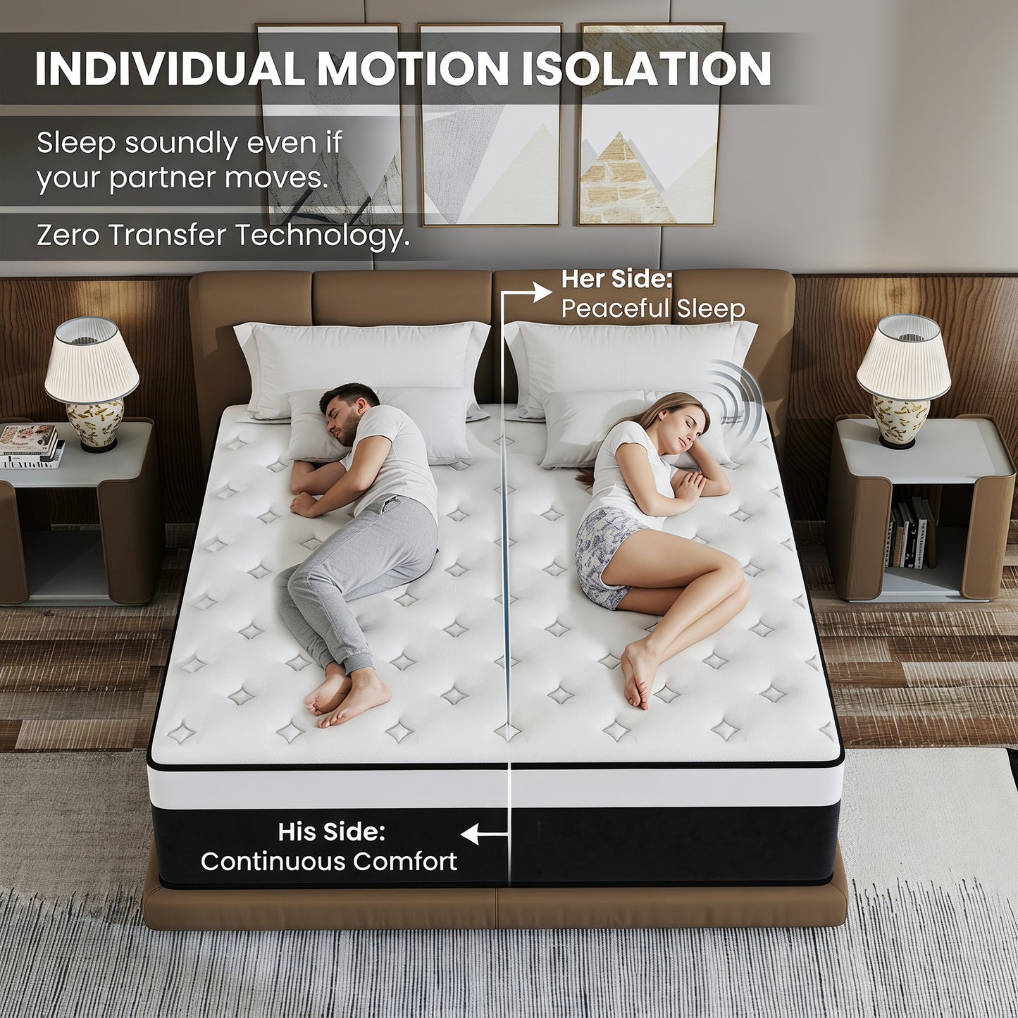Yilicy 10/12/14 INCH TWIN FULL QUEEN KING ADULT MATTRESS WITH POCKET SPRING HYBRID MEMORY FOAM MEDIUM FIRM MATTRESS