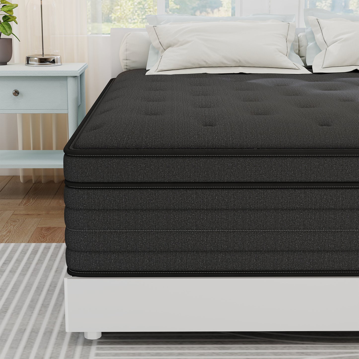 Kviwasha 12/14 INCH TWIN FULL QUEEN KING MATTRESS MEDIUM COMFORT TWIN SIZE FOR ADULT HYBRID MATTRESS IN A BOX