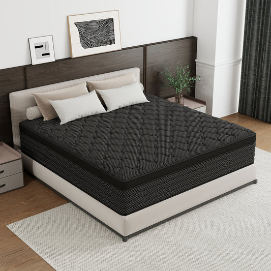 Kviwasha 12/14 INCH TWIN FULL QUEEN KING MATTRESS MEDIUM COMFORT TWIN SIZE FOR ADULT HYBRID MATTRESS IN A BOX