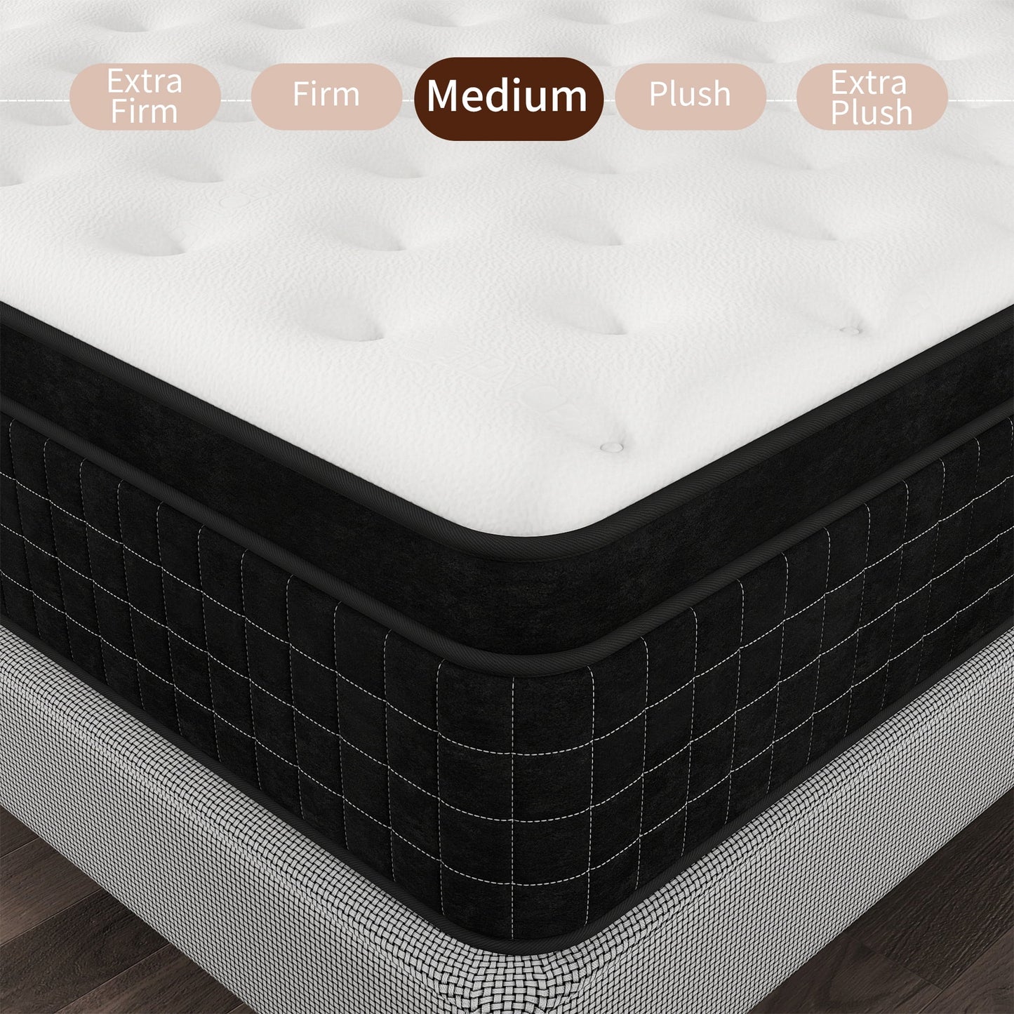 DalisTairy 12/14 INCH TWIN FULL QUEEN KING MATTRESS ,HYBRID MATTRESSES MEDIUM FIRM IN A BOX