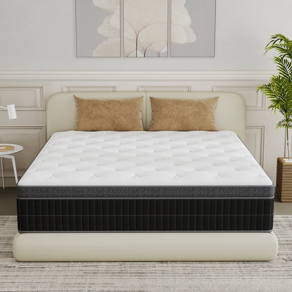 Mokiiya 10/12/14 INCH TWIN FULL QUEEN KING MATTRESS ,HYBRID MATTRESSES MEDIUM FIRM IN A BOX