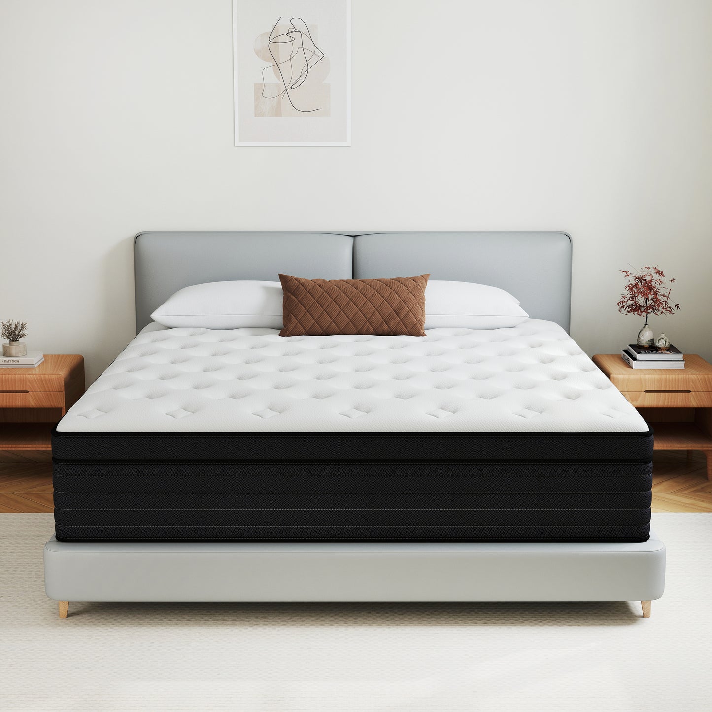 lemontalking 8/10/12/14 INCH TWIN FULL QUEEN KING MATTRESS MEDIUM COMFORT TWIN SIZE FOR ADULT HYBRID MATTRESS IN A BOX