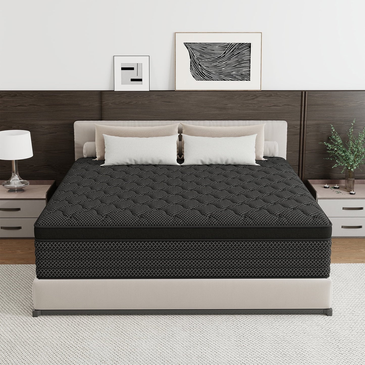 Abunitt 12/14 INCH TWIN FULL QUEEN KING MATTRESS MEDIUM COMFORT TWIN SIZE FOR ADULT HYBRID MATTRESS IN A BOX