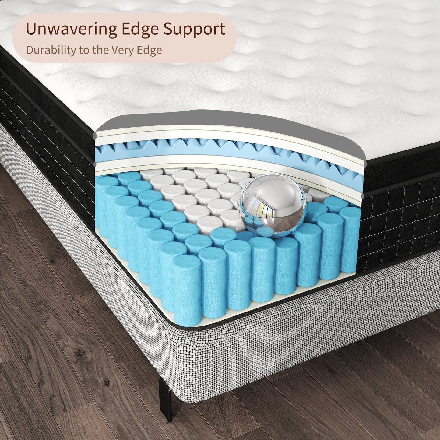 DalisTairy 12/14 INCH TWIN FULL QUEEN KING MATTRESS ,HYBRID MATTRESSES MEDIUM FIRM IN A BOX