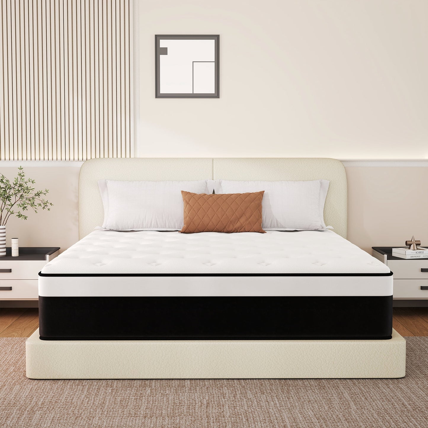 Abunitt 8/10/12/14 INCH TWIN FULL QUEEN KING MATTRESS MEDIUM COMFORT TWIN SIZE FOR ADULT HYBRID MATTRESS IN A BOX