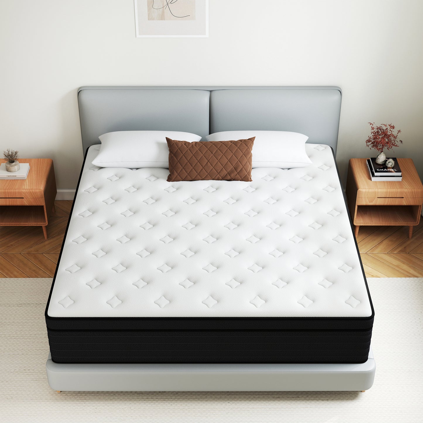 lemontalking 8/10/12/14 INCH TWIN FULL QUEEN KING MATTRESS MEDIUM COMFORT TWIN SIZE FOR ADULT HYBRID MATTRESS IN A BOX