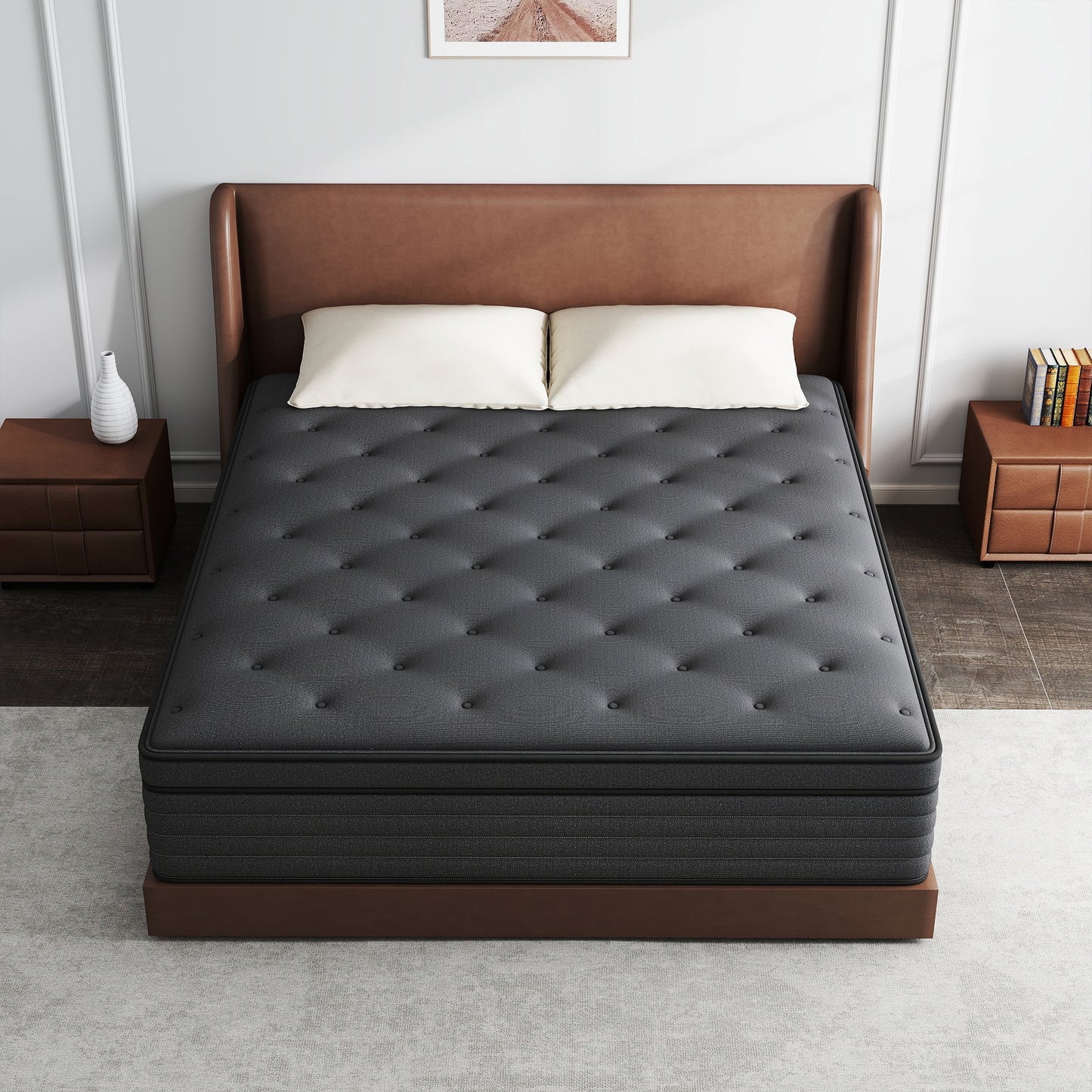 Kviwasha 8/10/12/14 INCH TWIN FULL QUEEN KING MATTRESS MEDIUM COMFORT TWIN SIZE FOR ADULT HYBRID MATTRESS IN A BOX