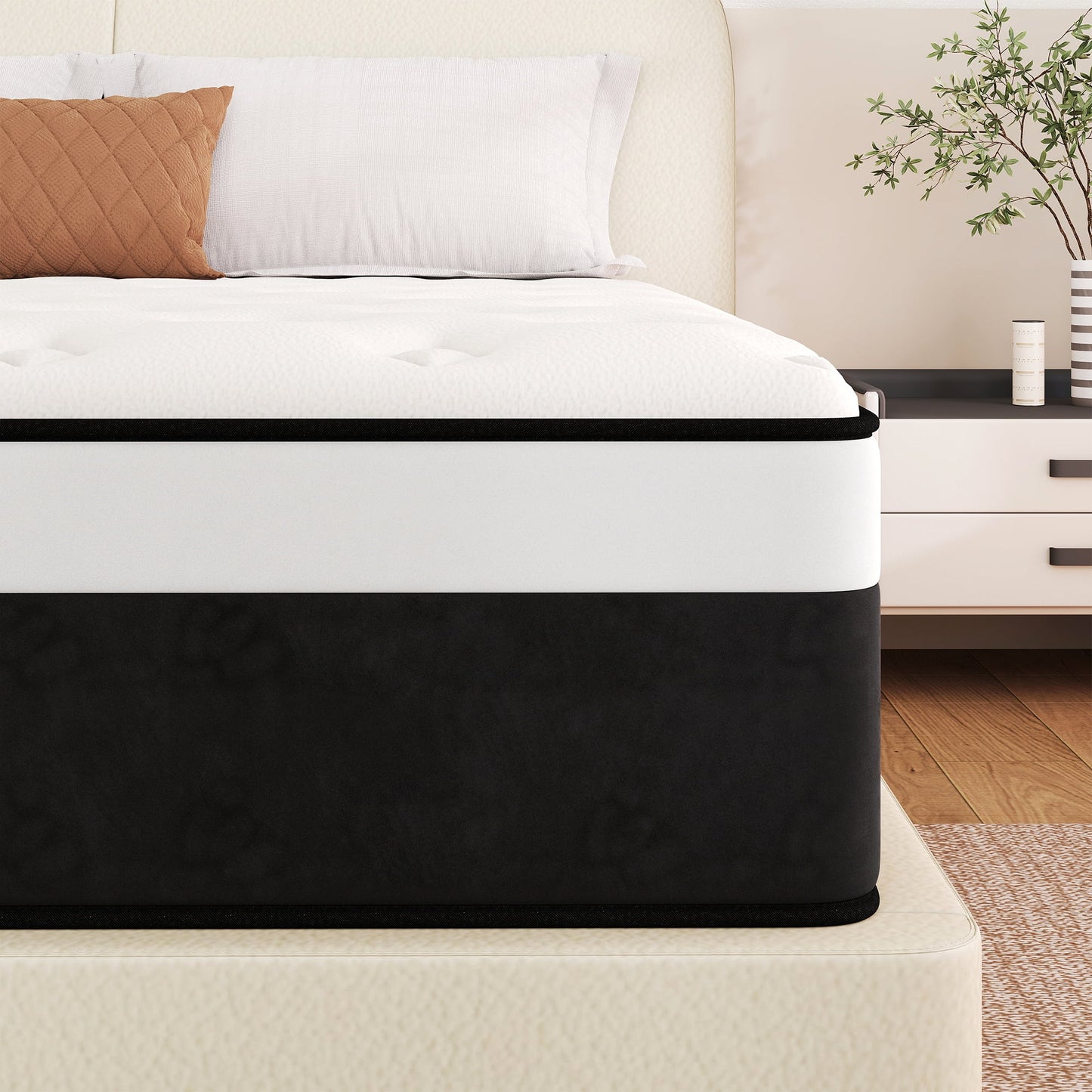 Abunitt 8/10/12/14 INCH TWIN FULL QUEEN KING MATTRESS MEDIUM COMFORT TWIN SIZE FOR ADULT HYBRID MATTRESS IN A BOX