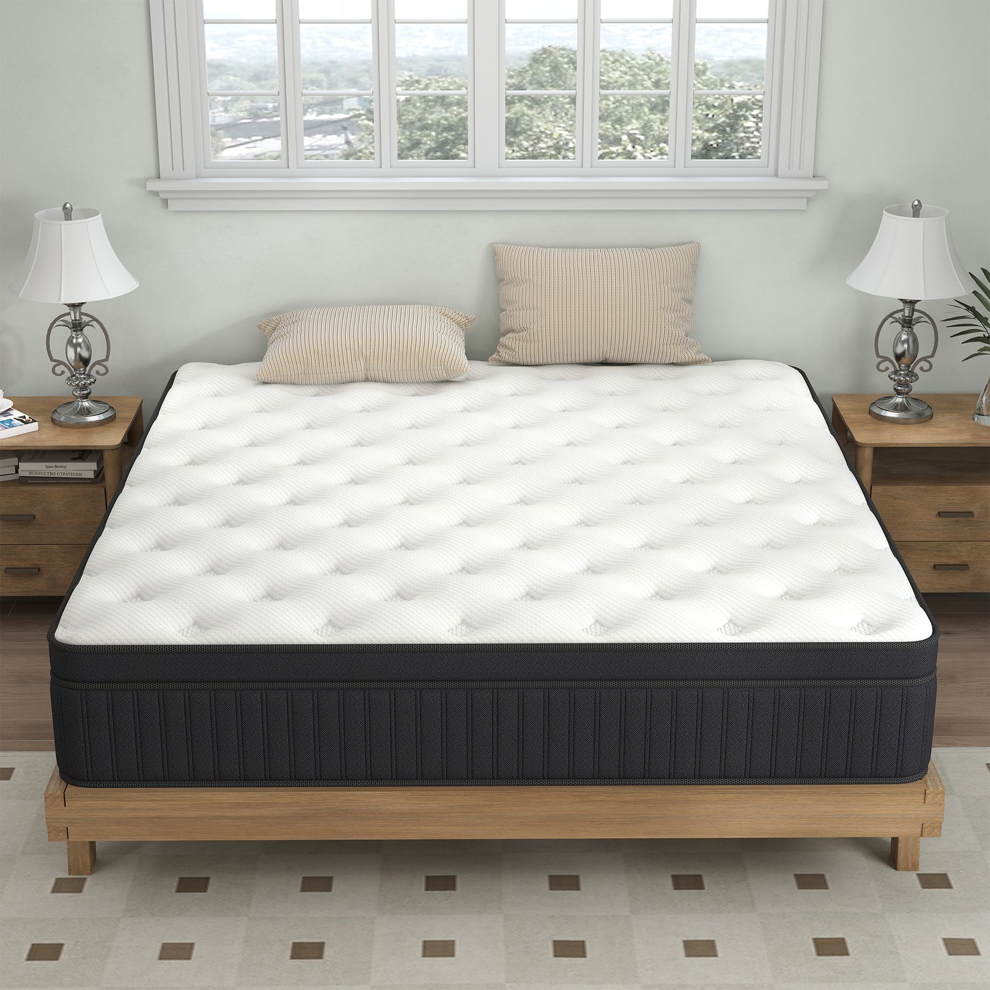 CICIMLU 12/14 INCH TWIN FULL QUEEN KING MATTRESS ,HYBRID MATTRESSES MEDIUM FIRM IN A BOX