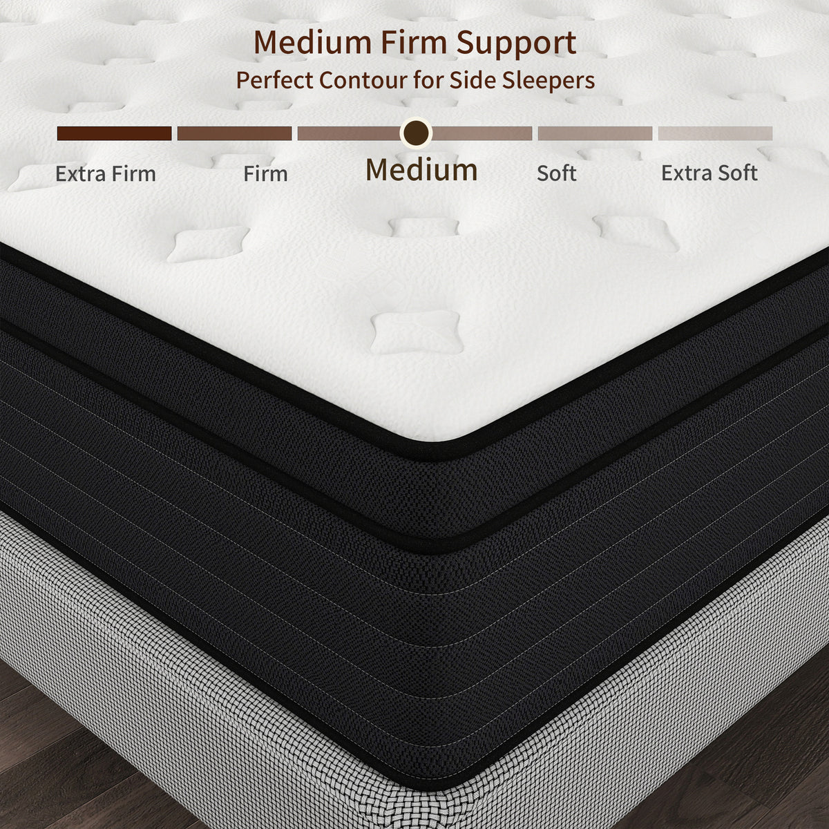 DalisTairy 12/14 INCH TWIN FULL QUEEN KING MATTRESS ,HYBRID MATTRESSES MEDIUM FIRM IN A BOX