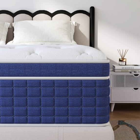 Mokiiya 12/14 INCH TWIN FULL QUEEN KING MATTRESS ,HYBRID MATTRESSES MEDIUM FIRM IN A BOX