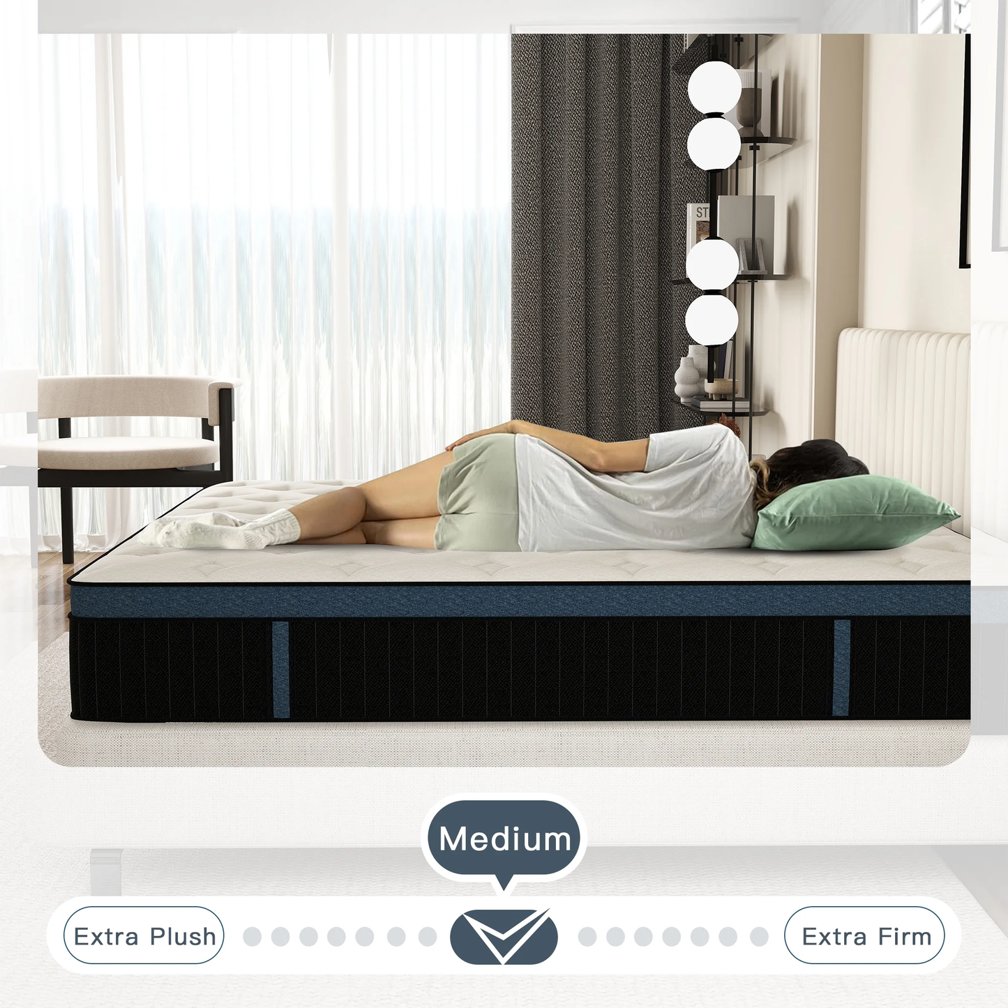 lemontalking 12/14 INCH TWIN FULL QUEEN KING MATTRESS ,HYBRID MATTRESSES MEDIUM FIRM IN A BOX