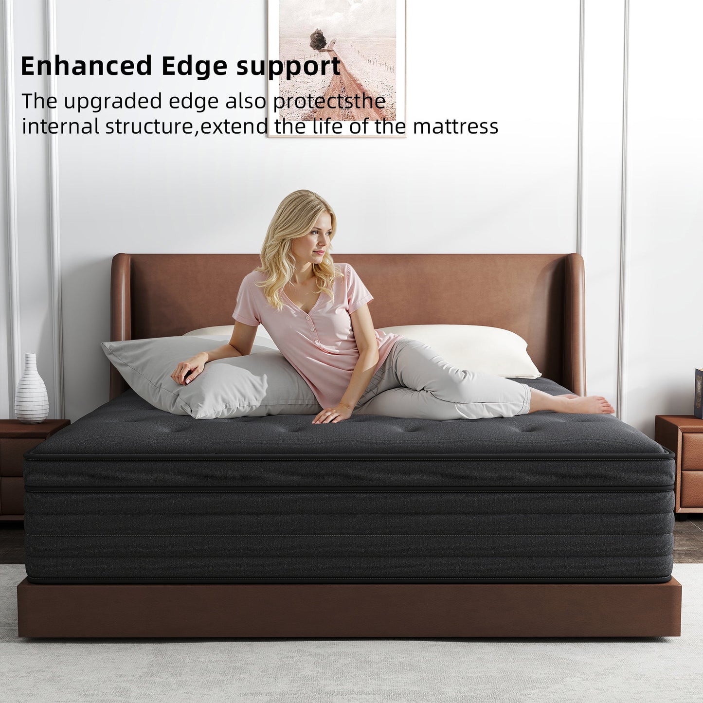 Kviwasha 8/10/12/14 INCH TWIN FULL QUEEN KING MATTRESS MEDIUM COMFORT TWIN SIZE FOR ADULT HYBRID MATTRESS IN A BOX