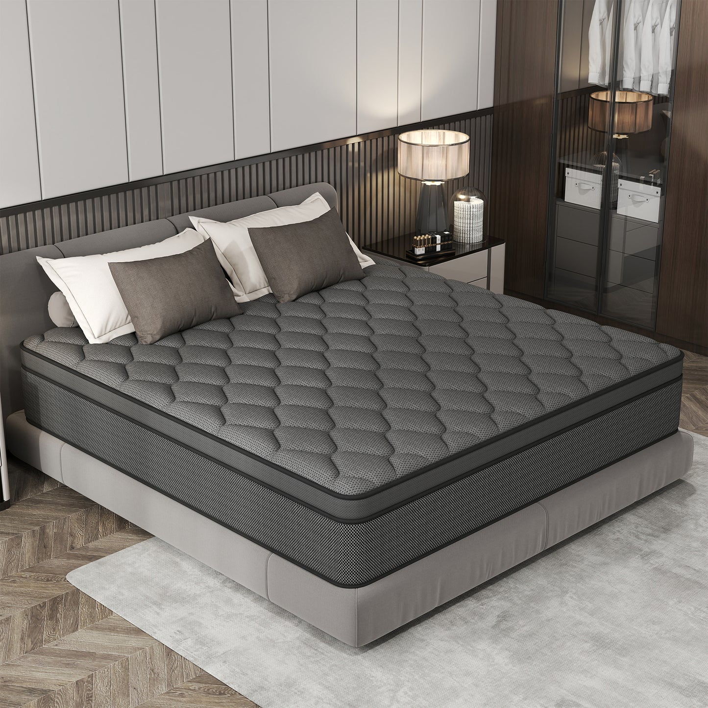 CICIMLU 14 INCH TWIN FULL QUEEN KING MATTRESS ,HYBRID MATTRESSES MEDIUM FIRM IN A BOX