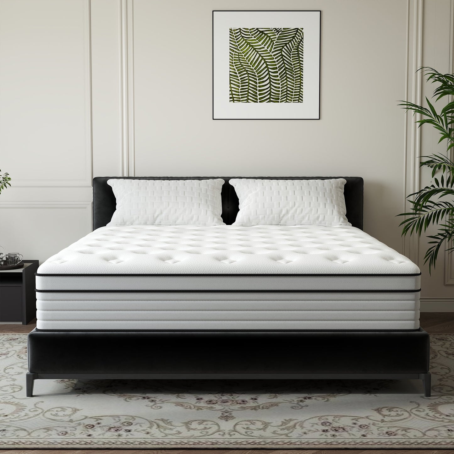 Yilicy 12/14 INCH TWIN FULL QUEEN KING ADULT MATTRESS WITH POCKET SPRING HYBRID MEMORY FOAM MEDIUM FIRM MATTRESS