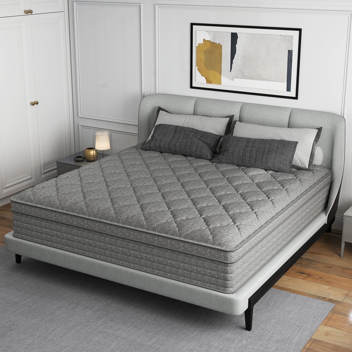 lemontalking 12/14 INCH TWIN FULL QUEEN KING MATTRESS ,HYBRID MATTRESSES MEDIUM FIRM IN A BOX