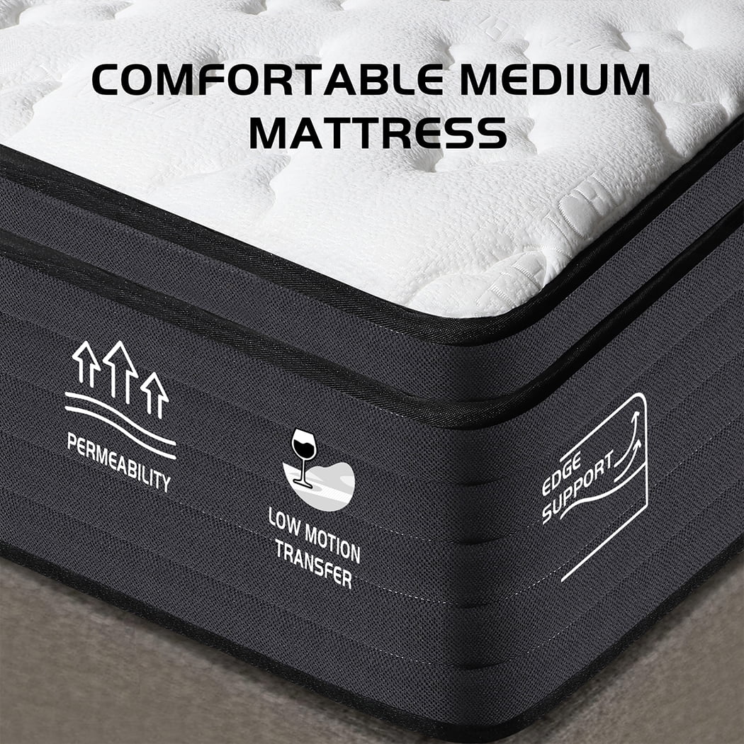 lemontalking 12/14 INCH TWIN FULL QUEEN KING MATTRESS ,HYBRID MATTRESSES MEDIUM FIRM IN A BOX