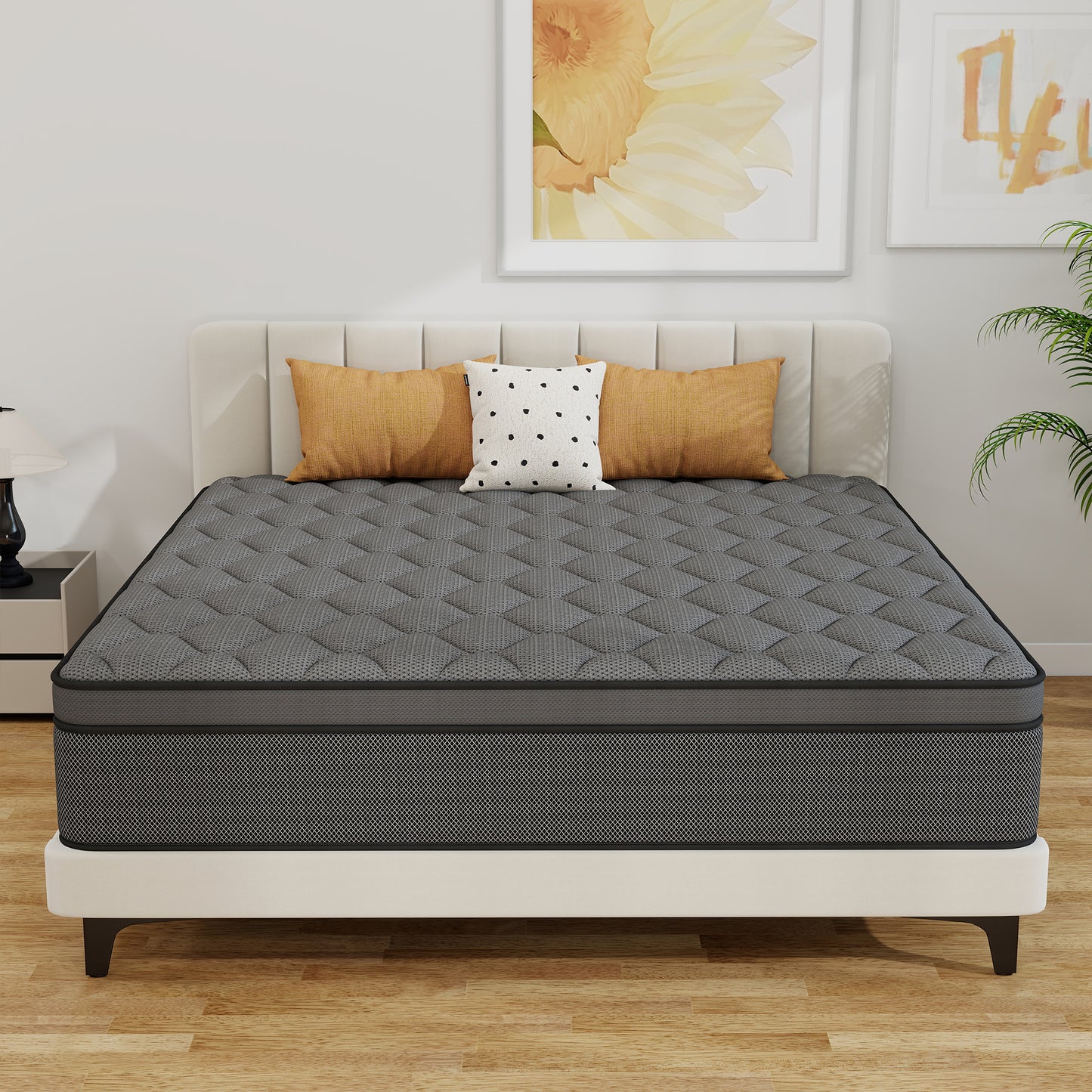 Yilicy 12/14 INCH TWIN FULL QUEEN KING ADULT MATTRESS WITH POCKET SPRING HYBRID MEMORY FOAM MEDIUM FIRM MATTRESS