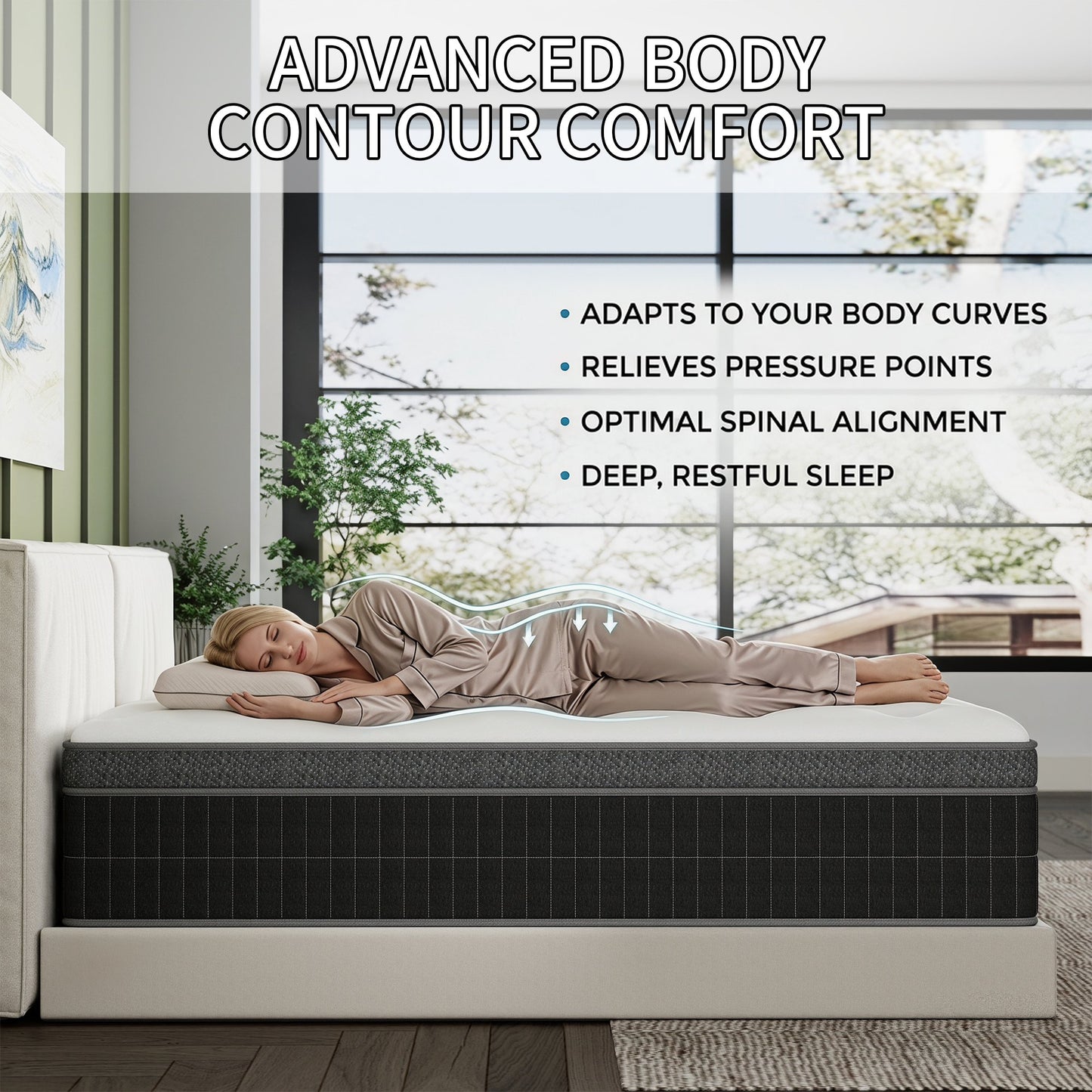 Abunitt 10/12/14 INCH TWIN FULL QUEEN KING MATTRESS MEDIUM COMFORT TWIN SIZE FOR ADULT HYBRID MATTRESS IN A BOX