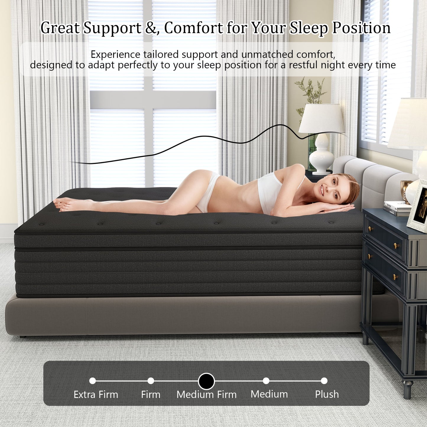 DalisTairy 12 INCH TWIN MATTRESS MEDIUM COMFORT TWIN SIZE FOR ADULT HYBRID MATTRESS IN A BOX