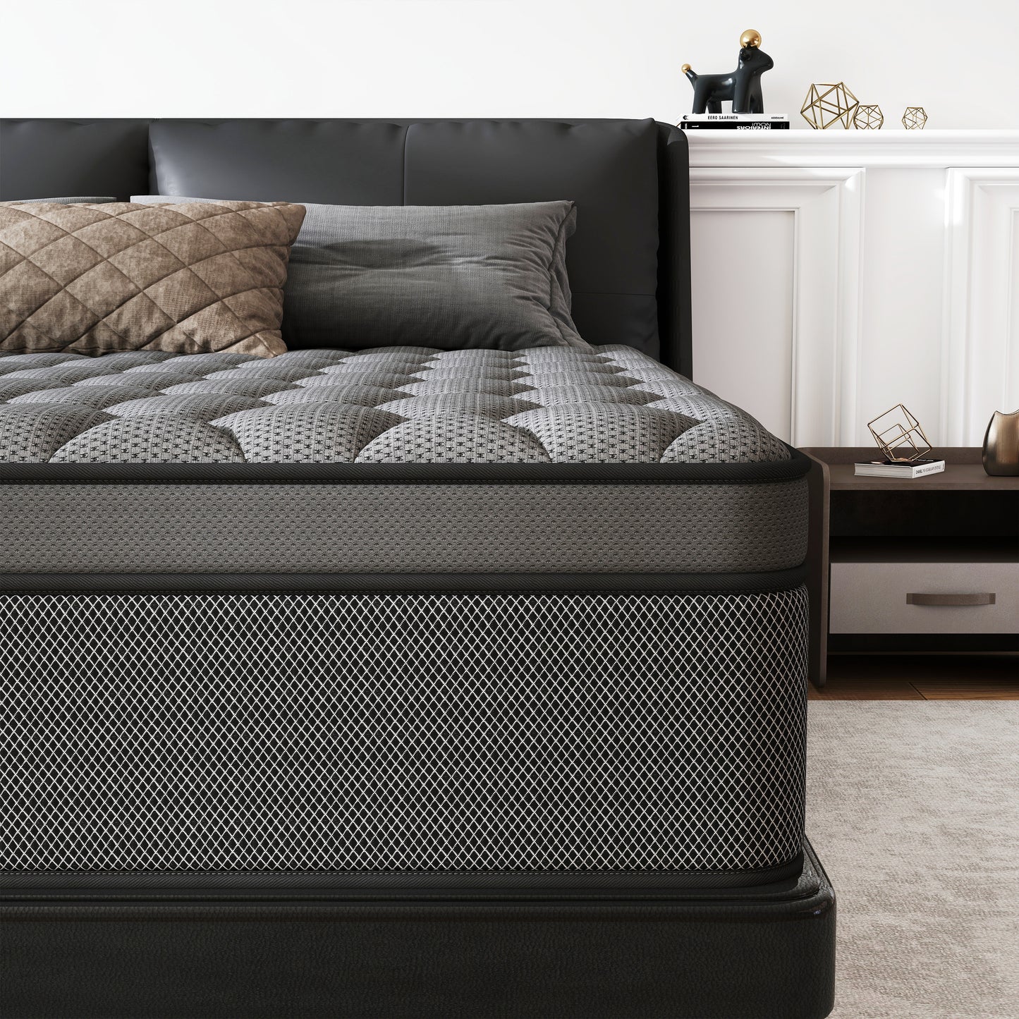 lemontalking 12 INCH TWIN FULL QUEEN KING MATTRESS MEDIUM COMFORT TWIN SIZE FOR ADULT HYBRID MATTRESS IN A BOX