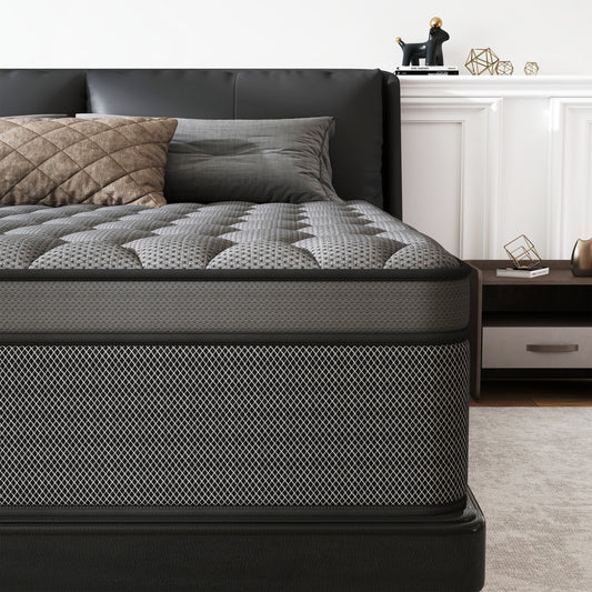 lemontalking 12 INCH TWIN FULL QUEEN KING MATTRESS MEDIUM COMFORT TWIN SIZE FOR ADULT HYBRID MATTRESS IN A BOX