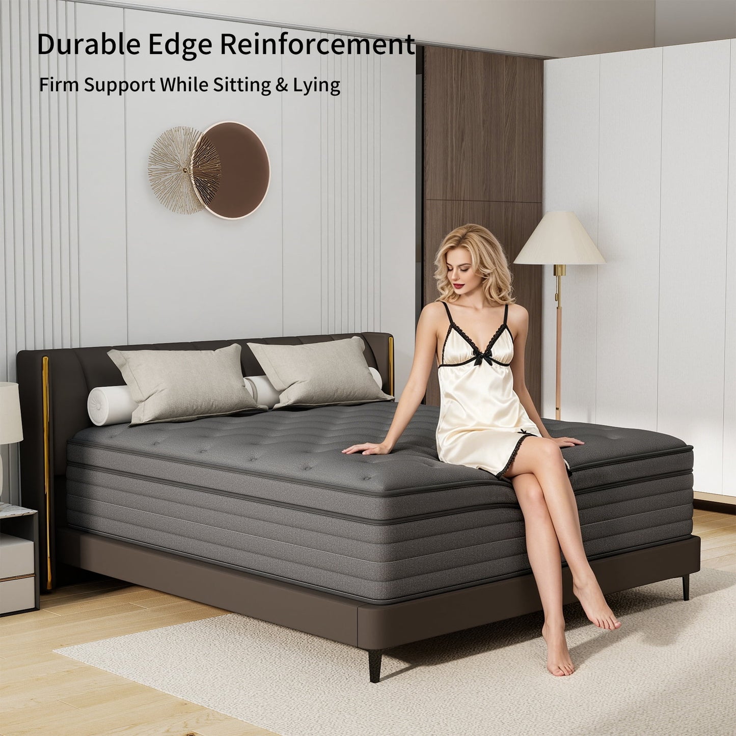 Mokiiya 8/10/12/14 INCH TWIN FULL QUEEN KING MATTRESS MEDIUM COMFORT TWIN SIZE FOR ADULT HYBRID MATTRESS IN A BOX