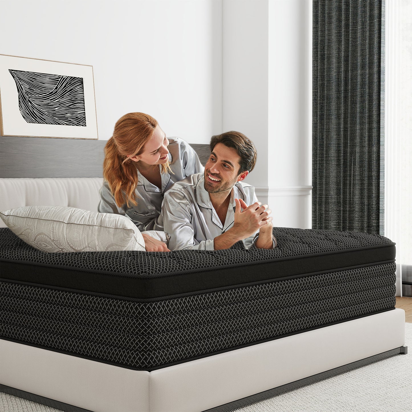 Kviwasha 12/14 INCH TWIN FULL QUEEN KING MATTRESS MEDIUM COMFORT TWIN SIZE FOR ADULT HYBRID MATTRESS IN A BOX