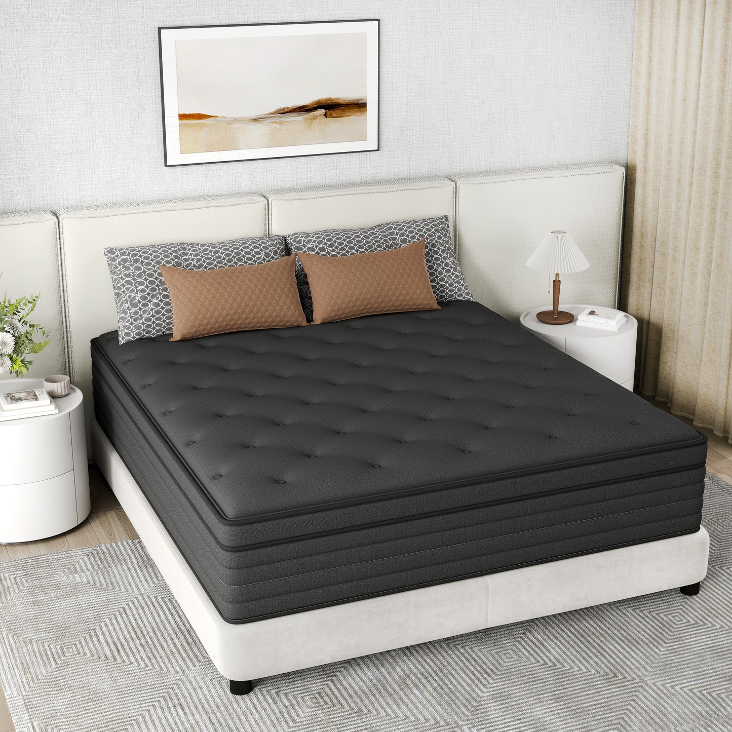 lemontalking 8/10 INCH TWIN FULL QUEEN KING MATTRESS ,HYBRID MATTRESSES MEDIUM FIRM IN A BOX