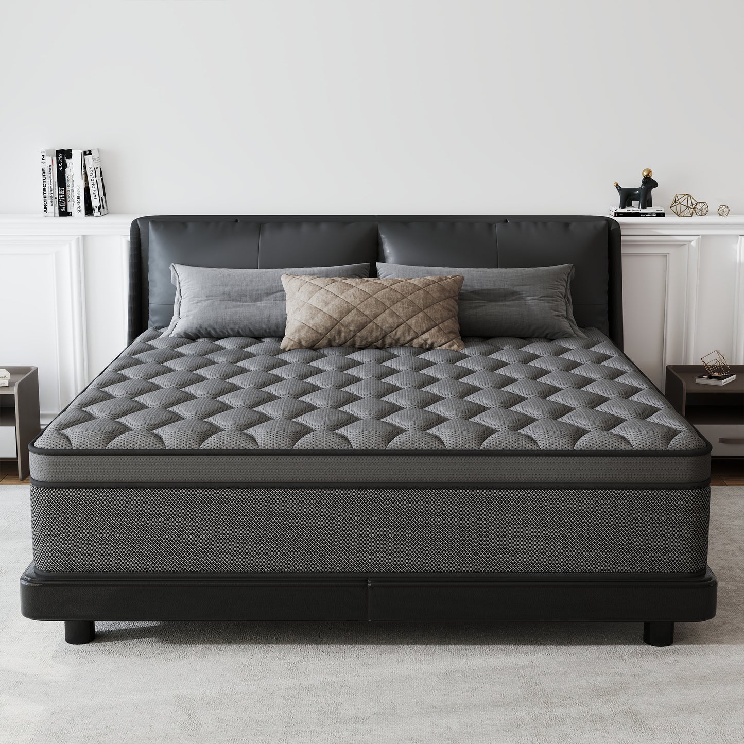 lemontalking 14 INCH TWIN FULL QUEEN KING MATTRESS ,HYBRID MATTRESSES MEDIUM FIRM IN A BOX