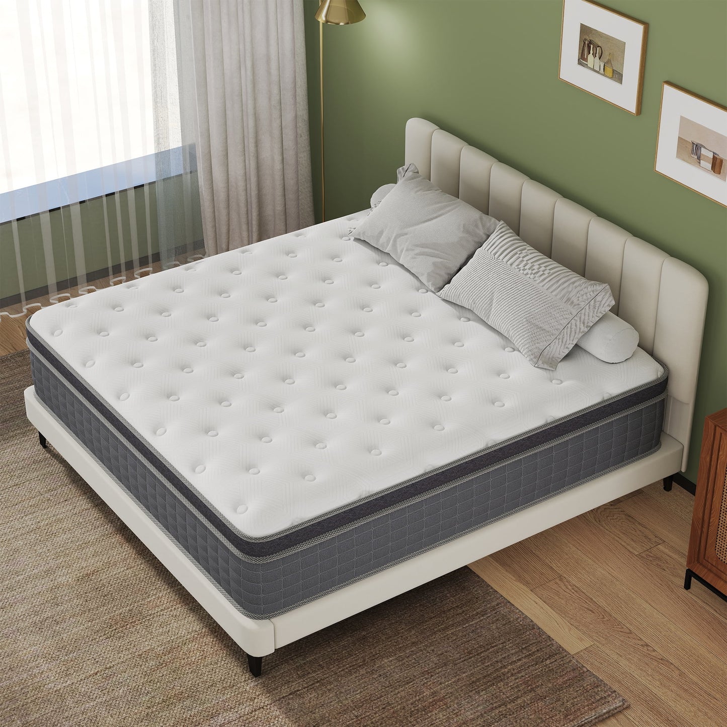 Abunitt 12/14 INCH TWIN FULL QUEEN KING MATTRESS MEDIUM COMFORT TWIN SIZE FOR ADULT HYBRID MATTRESS IN A BOX