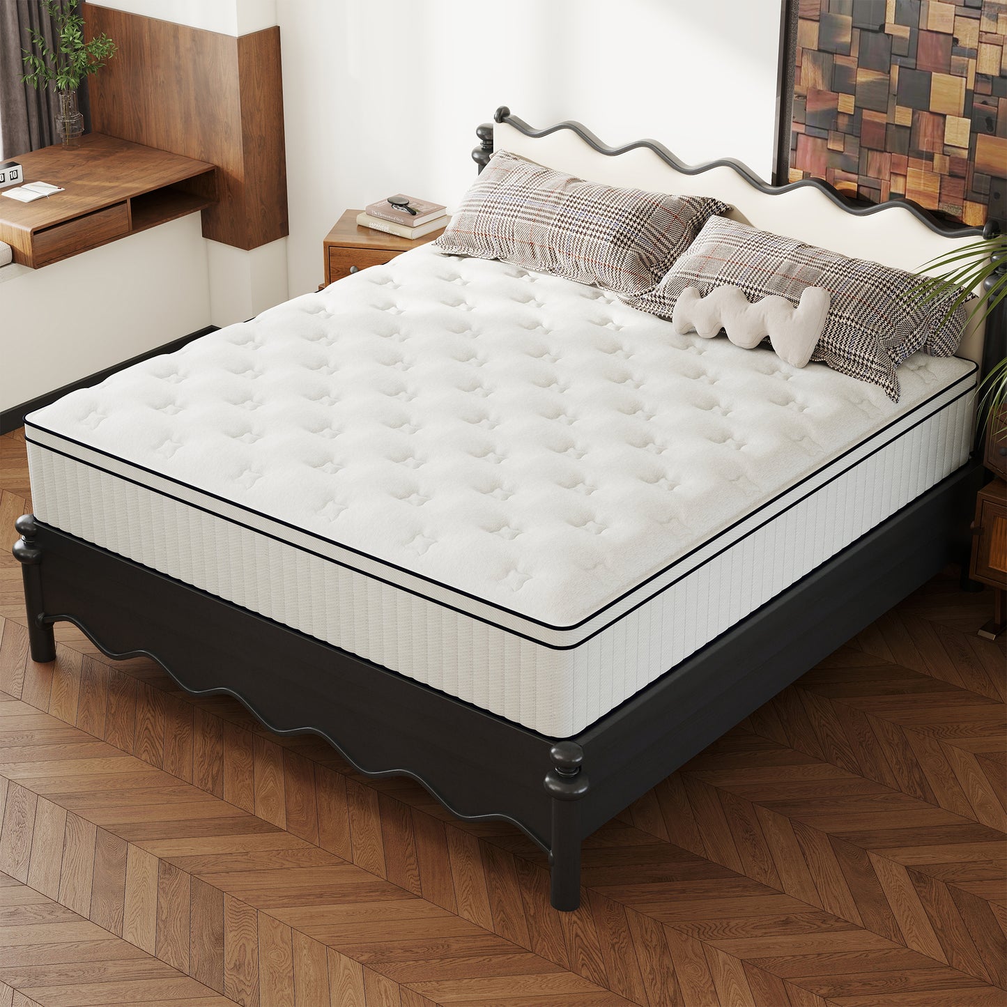 CICIMLU 12/14 INCH TWIN FULL QUEEN KING MATTRESS ,HYBRID MATTRESSES MEDIUM FIRM IN A BOX