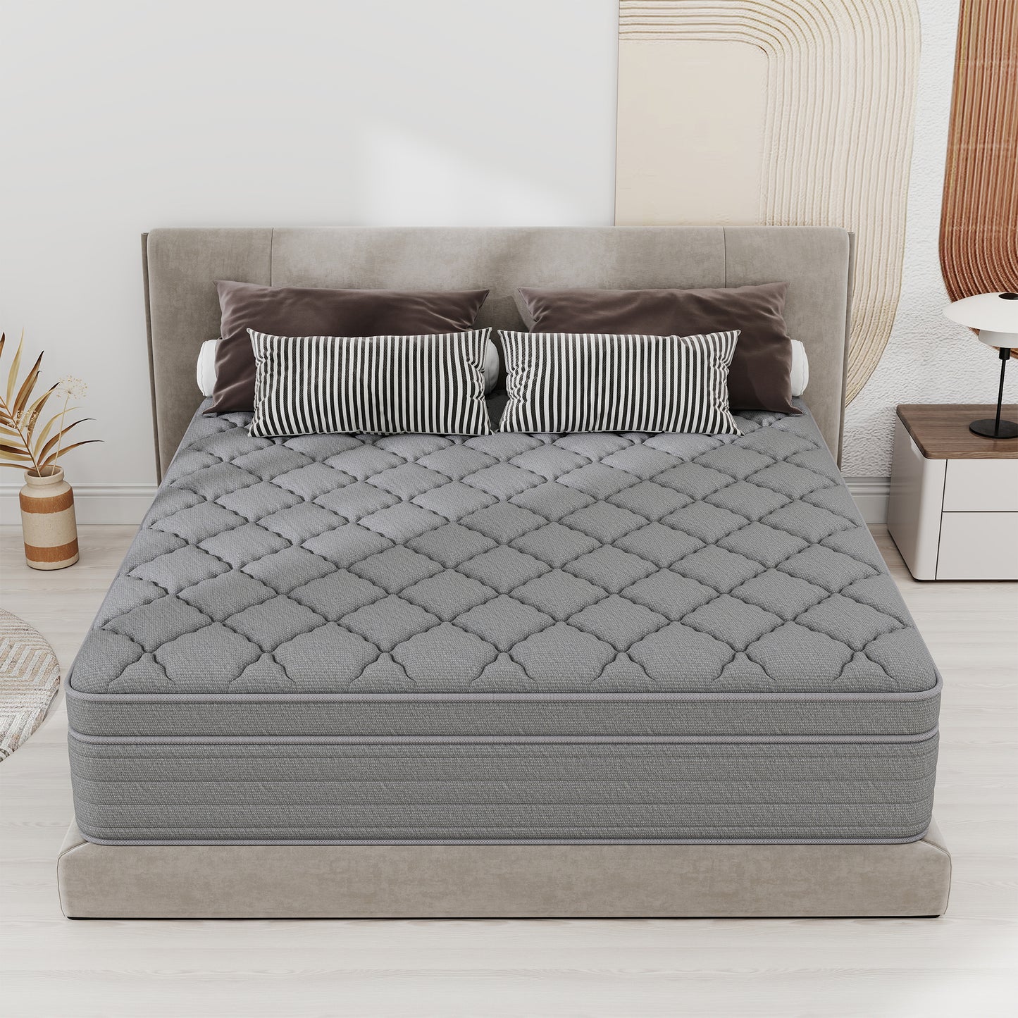 Yilicy 12/14 INCH TWIN FULL QUEEN KING ADULT MATTRESS WITH POCKET SPRING HYBRID MEMORY FOAM MEDIUM FIRM MATTRESS