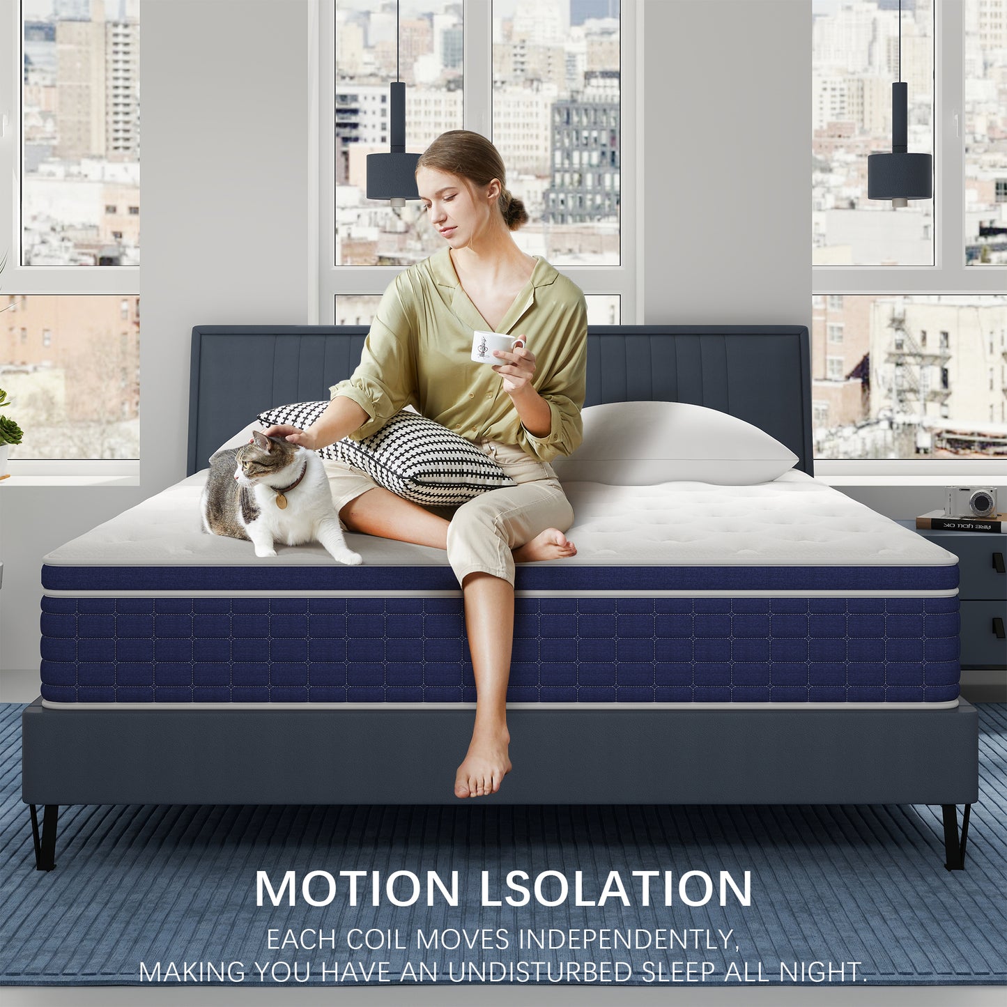 CICIMLU 12/14 INCH TWIN FULL QUEEN KING MATTRESS ,HYBRID MATTRESSES MEDIUM FIRM IN A BOX