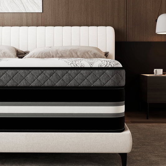 Abunitt 12/14 INCH TWIN FULL QUEEN KING MATTRESS MEDIUM COMFORT TWIN SIZE FOR ADULT HYBRID MATTRESS IN A BOX