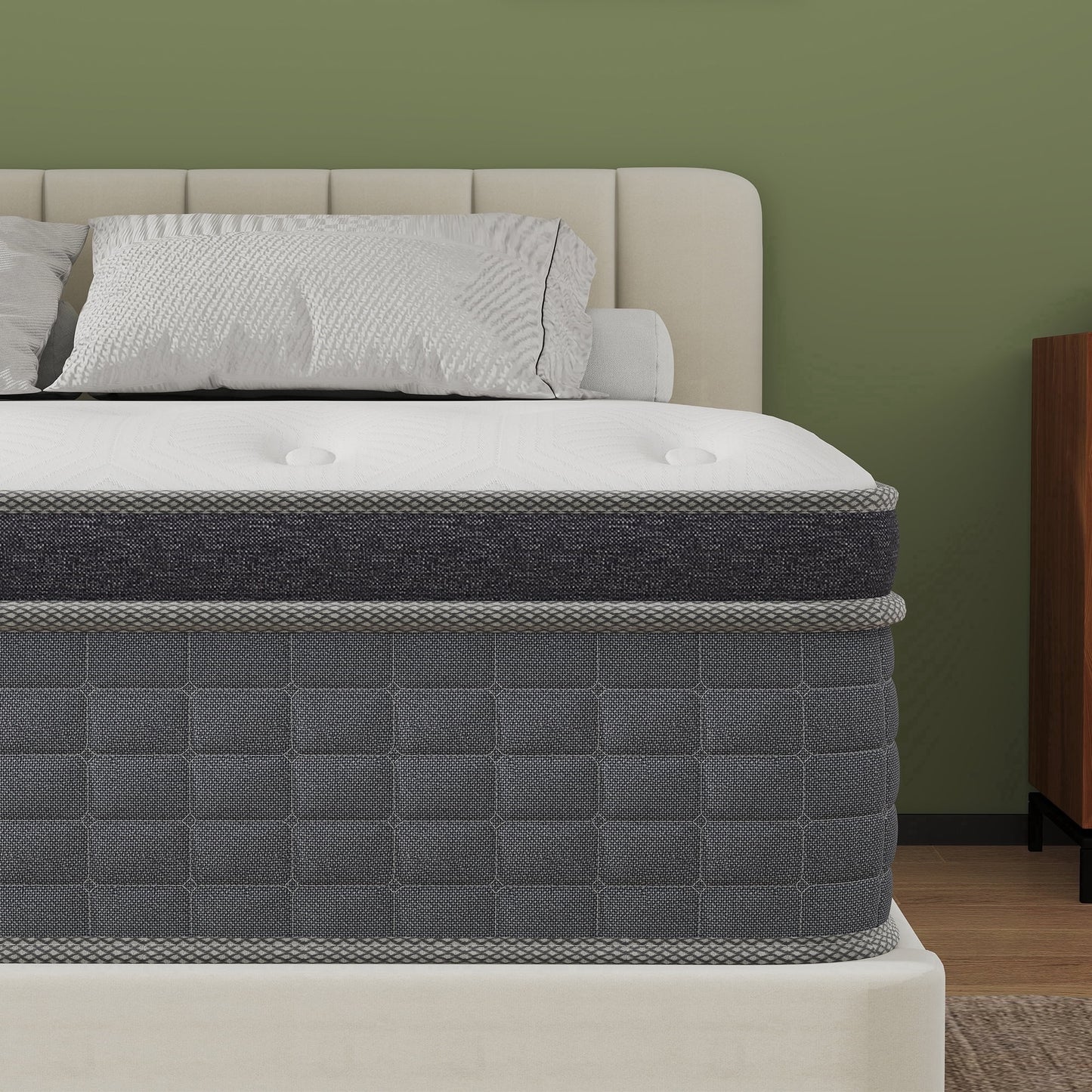 Abunitt 12/14 INCH TWIN FULL QUEEN KING MATTRESS MEDIUM COMFORT TWIN SIZE FOR ADULT HYBRID MATTRESS IN A BOX