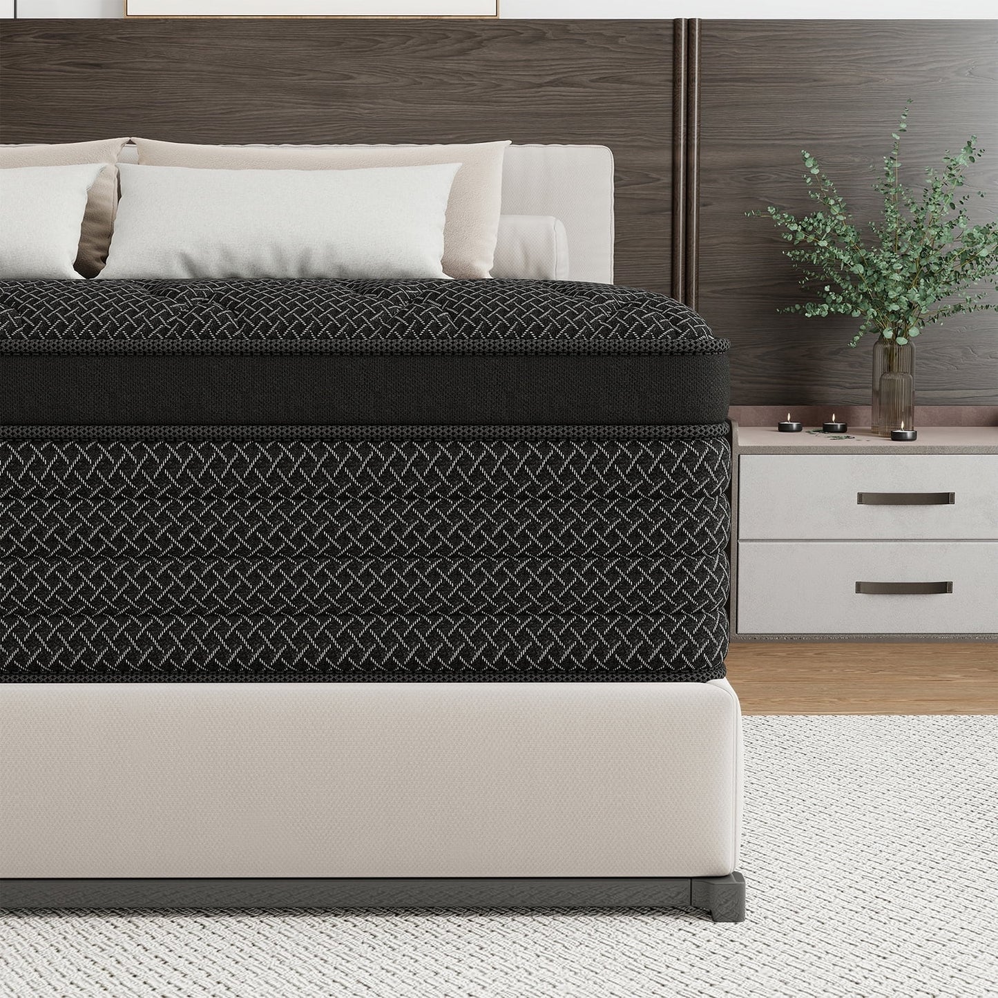 Abunitt 12/14 INCH TWIN FULL QUEEN KING MATTRESS MEDIUM COMFORT TWIN SIZE FOR ADULT HYBRID MATTRESS IN A BOX