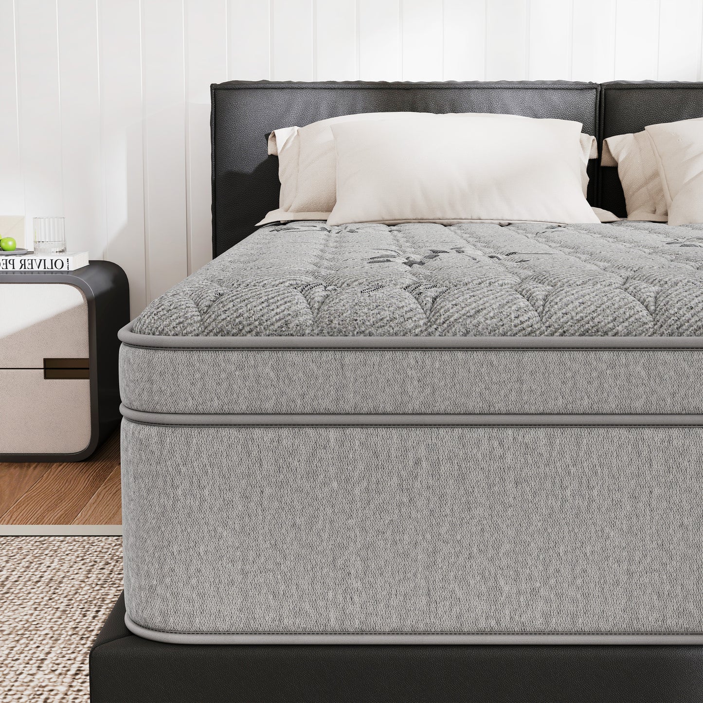 Mokiiya 12/14 INCH TWIN FULL QUEEN KING MATTRESS ,HYBRID MATTRESSES MEDIUM FIRM IN A BOX