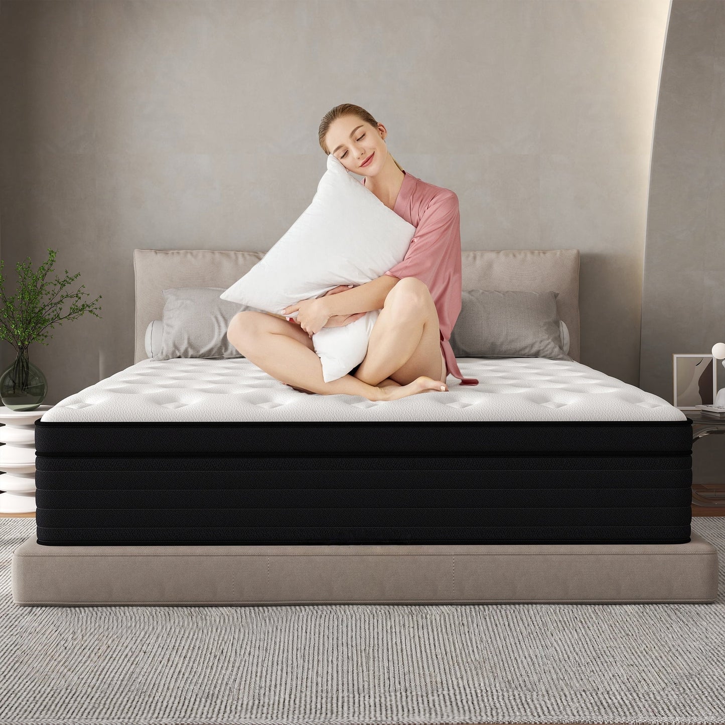 CICIMLU 8/10/12/14 INCH TWIN FULL QUEEN KING MATTRESS ,HYBRID MATTRESSES MEDIUM FIRM IN A BOX