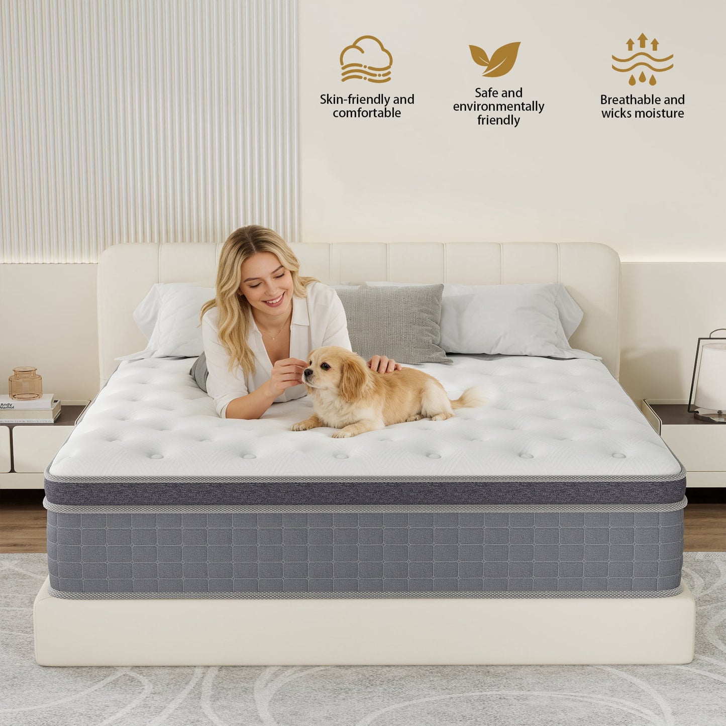 DalisTairy 10/12/14 INCH TWIN FULL QUEEN KING SIZE MATTRESS MEDIUM COMFORT FULL SIZE FOR ADULT HYBRID MATTRESS IN A BOX