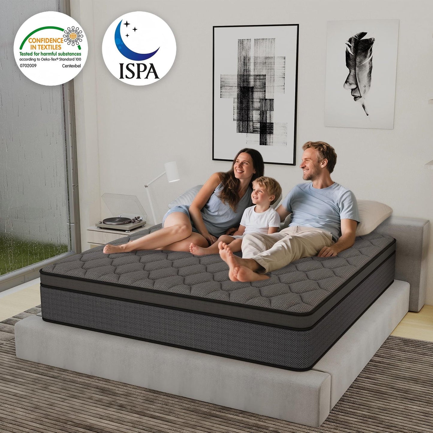 DalisTairy 12/14 INCH TWIN FULL QUEEN KING MATTRESS ,HYBRID MATTRESSES MEDIUM FIRM IN A BOX