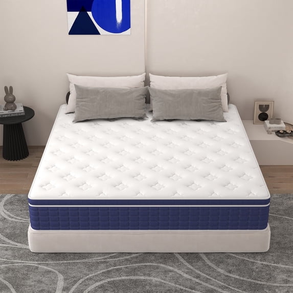 Kviwasha 12/14 INCH TWIN FULL QUEEN KING MATTRESS MEDIUM COMFORT TWIN SIZE FOR ADULT HYBRID MATTRESS IN A BOX