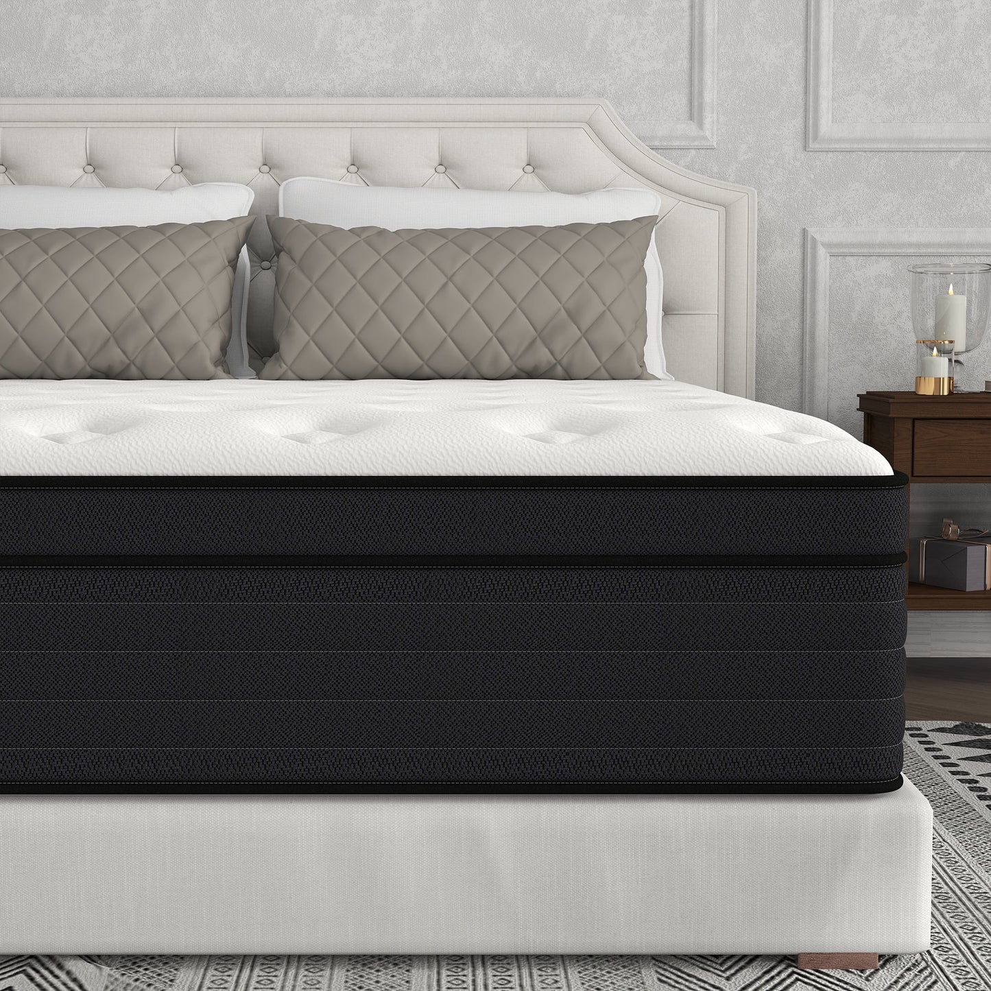 Kviwasha 8 INCH TWIN FULL QUEEN KING MATTRESS MEDIUM COMFORT TWIN SIZE FOR ADULT HYBRID MATTRESS IN A BOX