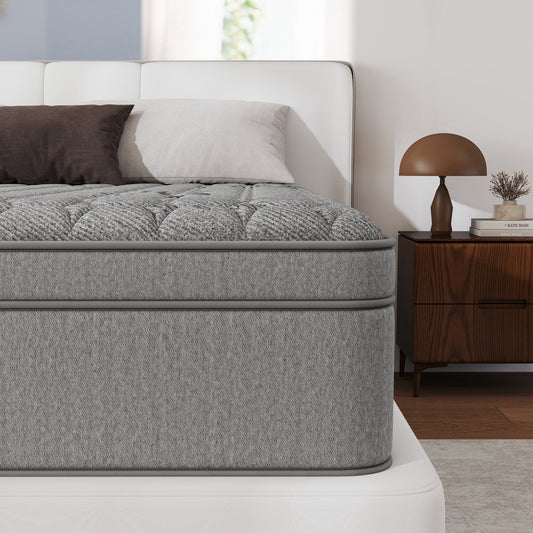 Kviwasha 12/14 INCH TWIN FULL QUEEN KING MATTRESS MEDIUM COMFORT TWIN SIZE FOR ADULT HYBRID MATTRESS IN A BOX
