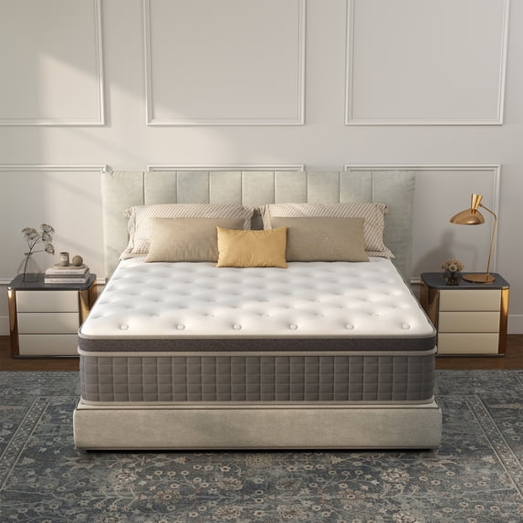 Kviwasha 10/12/14 INCH TWIN FULL QUEEN KING MATTRESS MEDIUM COMFORT TWIN SIZE FOR ADULT HYBRID MATTRESS IN A BOX