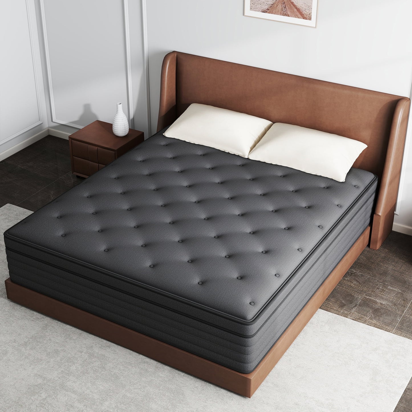 Kviwasha 8/10/12/14 INCH TWIN FULL QUEEN KING MATTRESS MEDIUM COMFORT TWIN SIZE FOR ADULT HYBRID MATTRESS IN A BOX