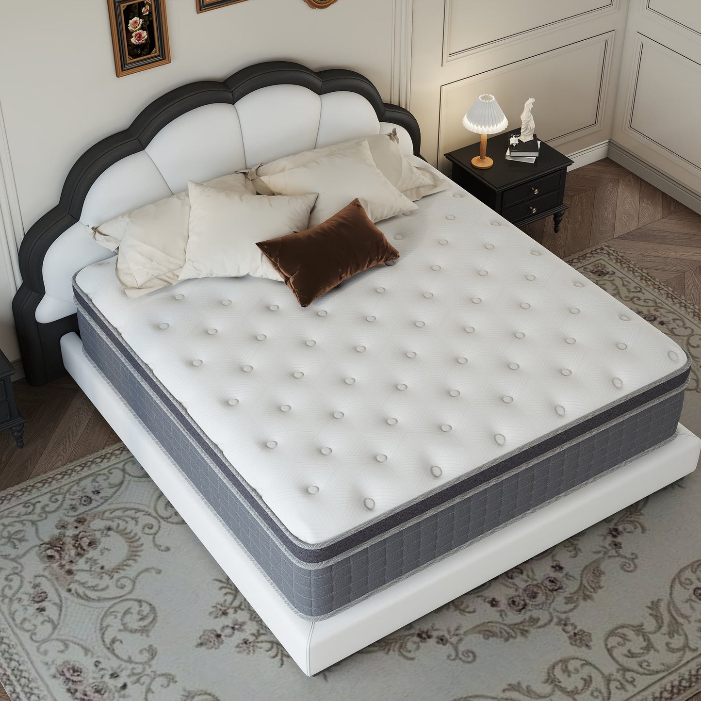 Kviwasha 10/12/14 INCH TWIN FULL QUEEN KING MATTRESS MEDIUM COMFORT TWIN SIZE FOR ADULT HYBRID MATTRESS IN A BOX