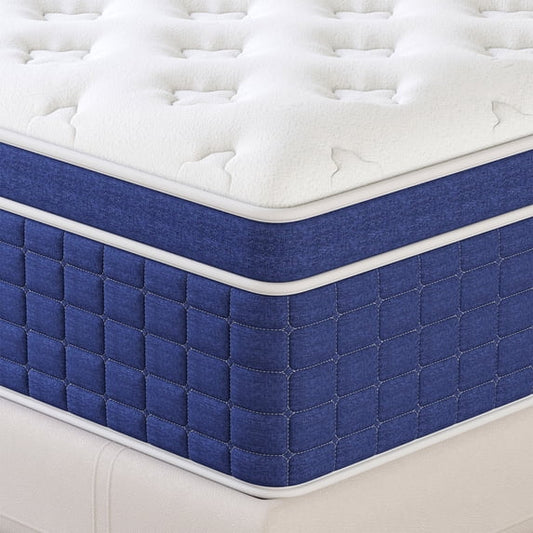Mokiiya 12/14 INCH TWIN FULL QUEEN KING MATTRESS ,HYBRID MATTRESSES MEDIUM FIRM IN A BOX